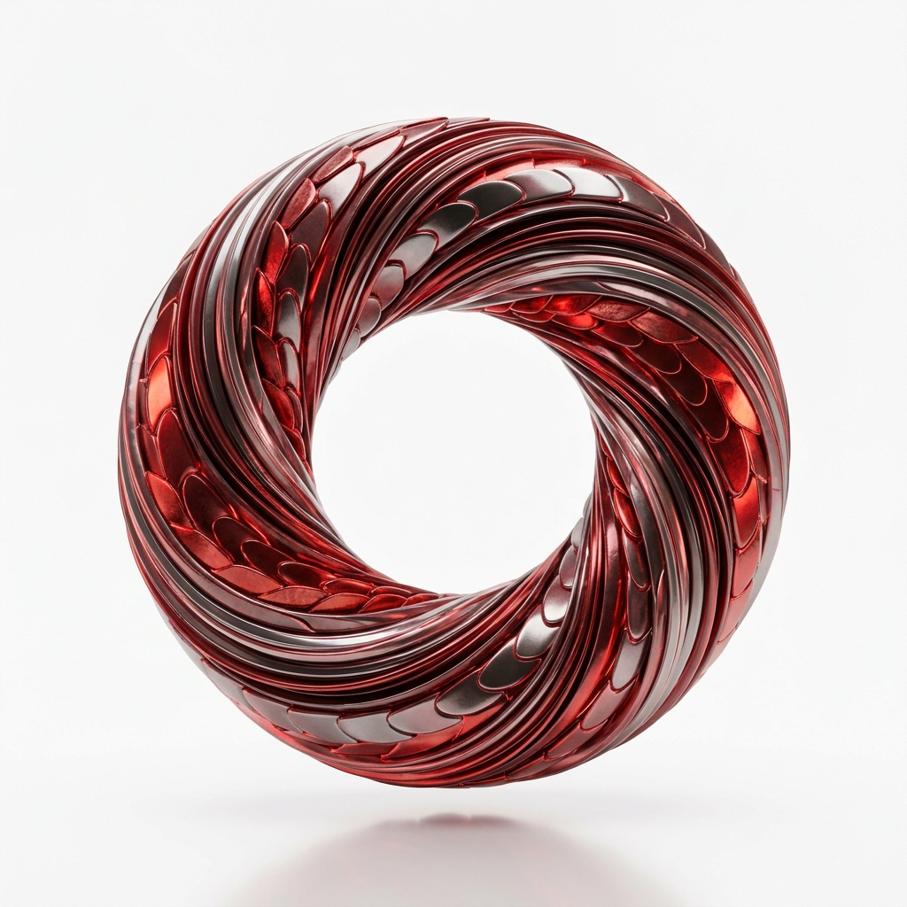 Navya Tech Solutions 3D Red Torus Graphic